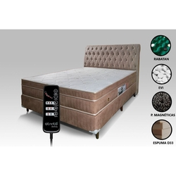 Colchão Magnético Casal Com Massageador Vibroterapia + Base box Bege Escuro é boa?
