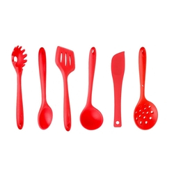 Kit Silicone 6 Peças - Vermelho Menor preço em Kit Silicone 6 Peças - Vermelho