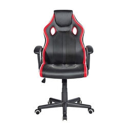 Cadeira Gamer com Base Revestida e Inclinação, Preta/Vermelha - HC-2594 Menor preço em Cadeira Gamer com Base Revestida e Inclinação, Preta/Vermelha - HC-2594