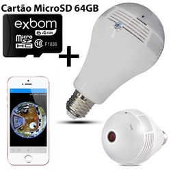 KIT Câmera IP Wi-fi Panorâmica Lâmpada Exbom IPCAM-L130 com Visão Noturna + Cartão Micro SD 64GB é boa?