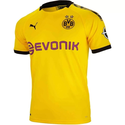 Camisa 1 Borussia Dortmund Bvb Home 2019 - Adulto Torcedor - Amarela Masculino Camisa 1 Borussia Dortmund Bvb Home 2019 - Adulto Torcedor - Amarela Masculino