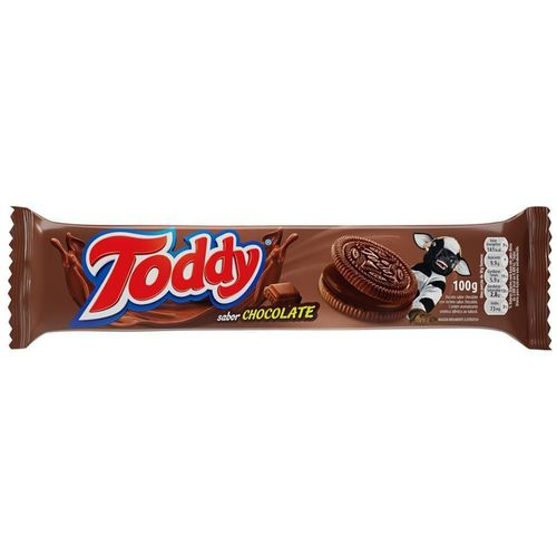 Biscoito Chocolate Recheio Chocolate Toddy 100g no Shoptime