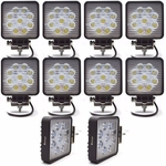 10pcs lâmpada de trabalho 4″led 27W Car luz motriz para Truck Agricultura Mini SUV levou 12v luz de trabalho caminhão offroad trator levou luz de trabalho