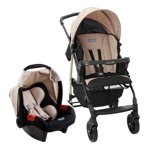 carrinho de bebe burigotto ecco red com bebe conforto touring se