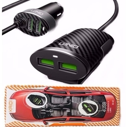 Carregador Carro Veicular Celular 5.1a 4 Usb Banco Traseiro Menor preço em Carregador Carro Veicular Celular 5.1a 4 Usb Banco Traseiro
