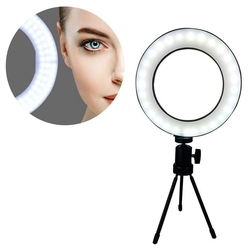 Iluminador Ring Light Tripe Mesa LED Portatil Youtube Foto Video Controle Usb Quente/Fria Luz Menor preço em Iluminador Ring Light Tripe Mesa LED Portatil Youtube Foto Video Controle Usb Quente/Fria Luz