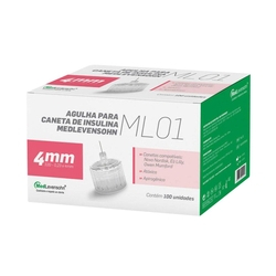 Agulha para Caneta de Insulina Medlevensohn 4mm com 100un Menor preço em Agulha para Caneta de Insulina Medlevensohn 4mm com 100un