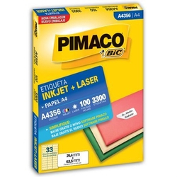 Menor preço em Etiqueta inkjet/laser A4356 - com 100 folhas - Pimaco