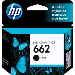 Cartucho HP 662 Preto Original CZ103AB para HP DeskJet 2516/3516/3546/2546/1516/4646/2646