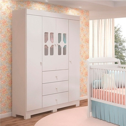 Guarda Roupa New Cristal em MDF 4 Portas com 3 Gav Branco Canaa é boa?