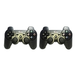 Kit 2 Unidades Controle Manete Dualshock Ps3 Playstation Original Feir Kit 2 Unidades Controle Manete Dualshock Ps3 Playstation Original Feir