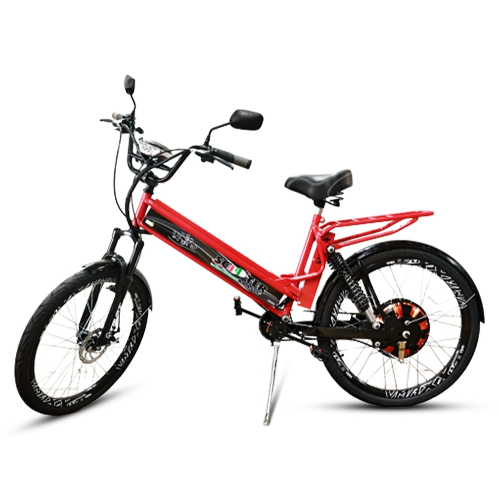 Bicicleta Elétrica Scooter Brasil 800W Aro 26 Garfo Fixo Com