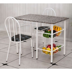 Conjunto de Mesa com 2 Cadeiras Alice Preto Flor Menor preço em Conjunto de Mesa com 2 Cadeiras Alice Preto Flor