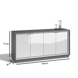 Buffet Ópera Imcal Com 4 Portas Off White Com Freijó - 66675 Menor preço em Buffet Ópera Imcal Com 4 Portas Off White Com Freijó - 66675