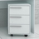 Gaveteiro 3 Gavetas com Rodízios Ho-2929 Branco Fosco - Hecol
