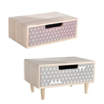 Mini Gaveteiros Em Mdf Decorados 25Cm X 15Cm Com2 Unidades
