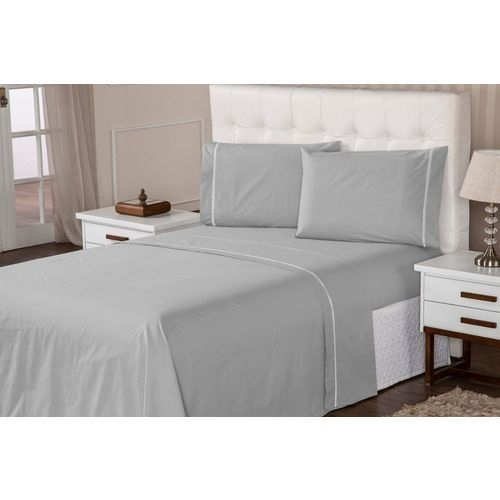 Jogo de lençol cinza solteiro Clearance