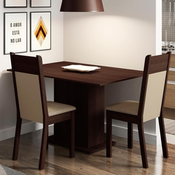 Conjunto Sala de Jantar Madesa Gabi Mesa Tampo de Madeira com 2 Cadeiras Menor preço em Conjunto Sala de Jantar Madesa Gabi Mesa Tampo de Madeira com 2 Cadeiras