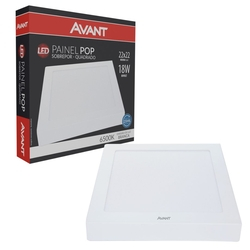 Kit 3 Plafon Led Quadrado 18w Painel Sobrepor Slim Avant Menor preço em Kit 3 Plafon Led Quadrado 18w Painel Sobrepor Slim Avant
