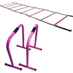 Barra Paralela Equalizer Acte + Escada Agilidade 8 Degraus