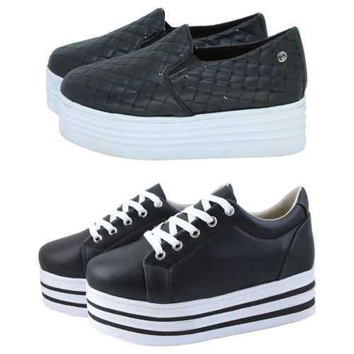 tenis flatform feminino preto