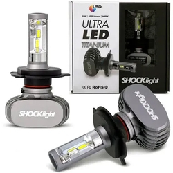 Menor preço em Lampada De Led Para Farol Ultraled Shocklight Titanium Preto H4