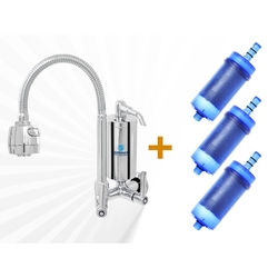 Torneira Com Filtro Cozinha Parede Gourmet + 2 Refil Extra Certificado Inmetro Com 10 Anos Garantia Nacional Menor preço em Torneira Com Filtro Cozinha Parede Gourmet + 2 Refil Extra Certificado Inmetro Com 10 Anos Garantia Nacional