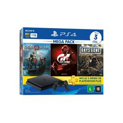 Console Ps4 1TB + 5 Jogos + Controle DualShock 4 Bundle Hits 7 - Sony Menor preço em Console Ps4 1TB + 5 Jogos + Controle DualShock 4 Bundle Hits 7 - Sony