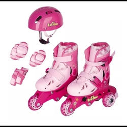 Meu Primeiro Patins Tri -line Rosa Ajustavel 26 Ao 29 é boa?