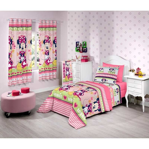 Edredom Solteiro Minnie Flower Santista Disney Light Nas Americanas