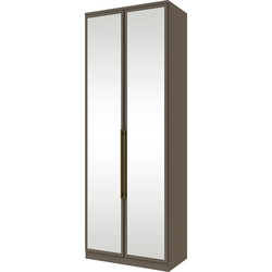 Guarda-Roupa Modulado com Espelho 2 Portas Diamante II M313-Henn - Damasco Menor preço em Guarda-Roupa Modulado com Espelho 2 Portas Diamante II M313-Henn - Damasco