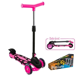 Patinete Menina Infantil 3 Rodas Power Dobrável Rosa 66,5 Cm é boa?