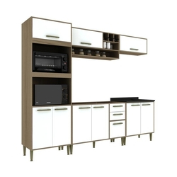 Cozinha Completa Vitoria 5 Peças CV003 Avela Branco Hecol Menor preço em Cozinha Completa Vitoria 5 Peças CV003 Avela Branco Hecol