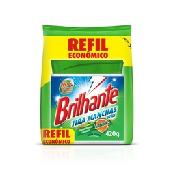 Tira Manchas Brilhante Antibacteriano 420g - Refil Menor preço em Tira Manchas Brilhante Antibacteriano 420g - Refil