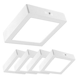 Kit 10 Luminaria Plafon Led 18w Sobrepor Quadrado Branco Frio Bivolt Mn Menor preço em Kit 10 Luminaria Plafon Led 18w Sobrepor Quadrado Branco Frio Bivolt Mn