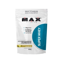 Super Whey Protein 900g - Max Titanium Menor preço em Super Whey Protein 900g - Max Titanium