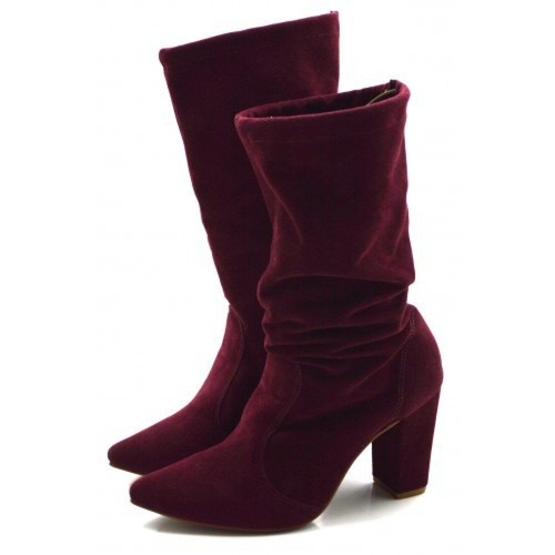 botas camurça cano medio