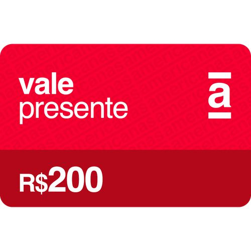 Vale-Presente Americanas - R$200 (Virtual)