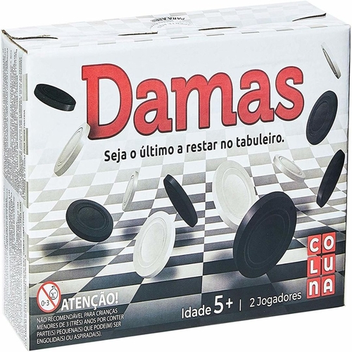 Jogo de Tabuleiro Dama, Coluna, Multicor