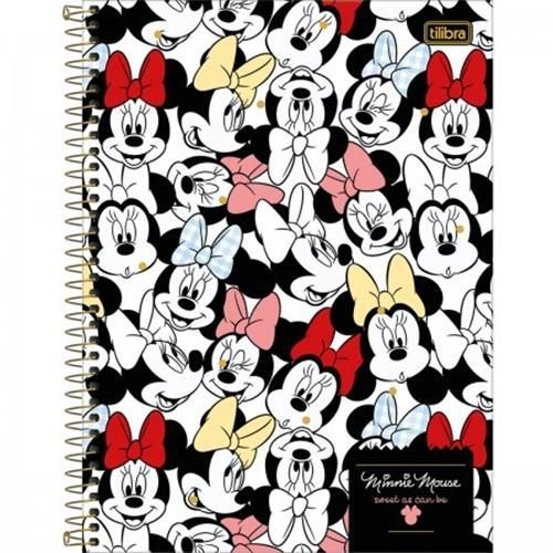 Caderno Tilibra Espiral Capa Dura Universitário 1 Matéria Minnie - 80  Folhas nas americanas