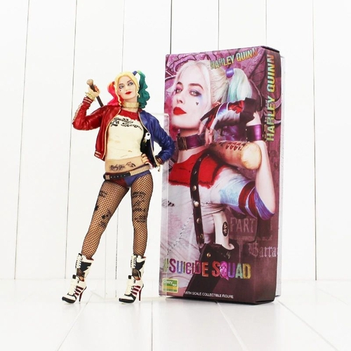 Harley Quinn Crazy Toys Arlequina Figures Roupas Reais 30cm em