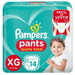 Fralda Pampers Pants Ajuste Total XG 14 unidades Menor preço em Fralda Pampers Pants Ajuste Total XG 14 unidades