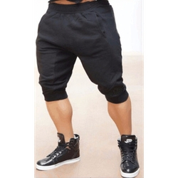 Bermuda De Moleton Masculina Skinny Fitness-PRETO-M Menor preço em Bermuda De Moleton Masculina Skinny Fitness-PRETO-M