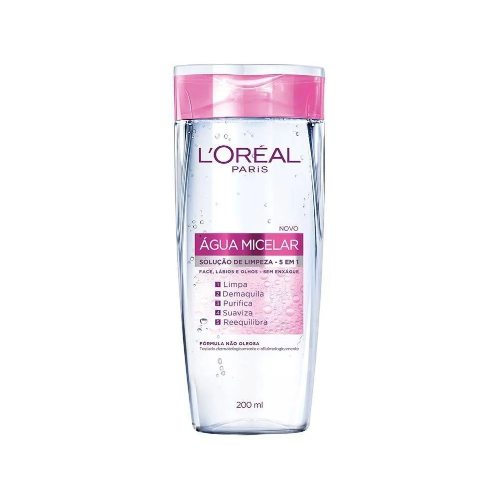 Água Micelar L'Oréal Paris Solução de Limpeza 5 em 1 - 200ml
