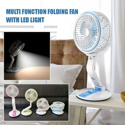 Ventilador de Mesa Dobravel Articulado LED Recarregavel USB Multifuncional Leve Azul 825 Menor preço em Ventilador de Mesa Dobravel Articulado LED Recarregavel USB Multifuncional Leve Azul 825