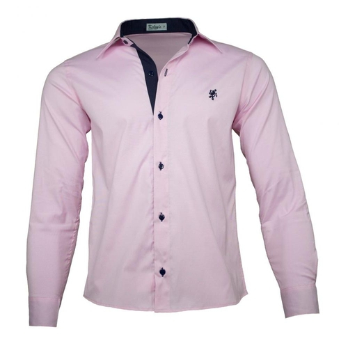 camisa rosa social masculina