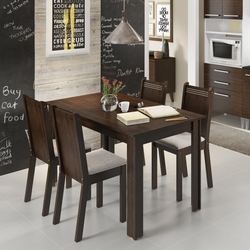 Conjunto Sala de Jantar Rosie Madesa Mesa Tampo de Madeira com 4 Cadeiras Menor preço em Conjunto Sala de Jantar Rosie Madesa Mesa Tampo de Madeira com 4 Cadeiras