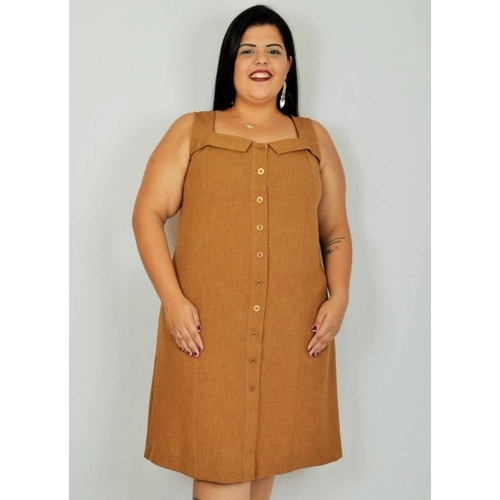 vestido de linho plus size
