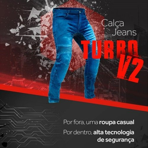 calça jeans kevlar moto evolution texx turbo