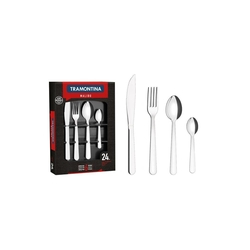 Faqueiro em Aço Inox Malibu com 24 Peças Menor preço em Faqueiro em Aço Inox Malibu com 24 Peças